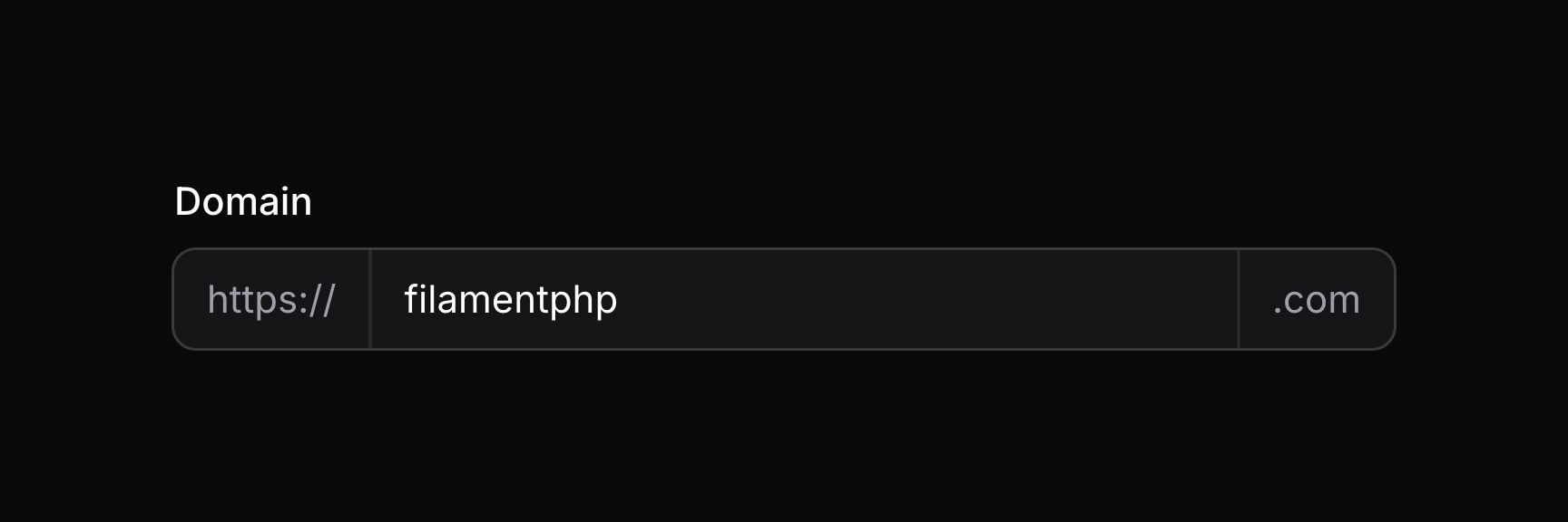 Text input with affixes