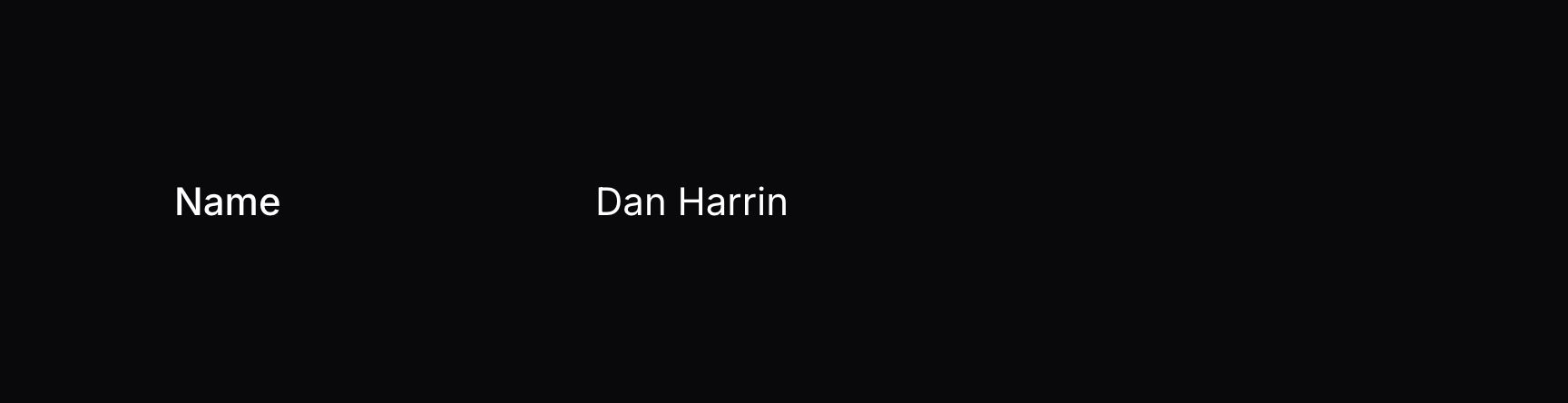 Infolist entry with inline label