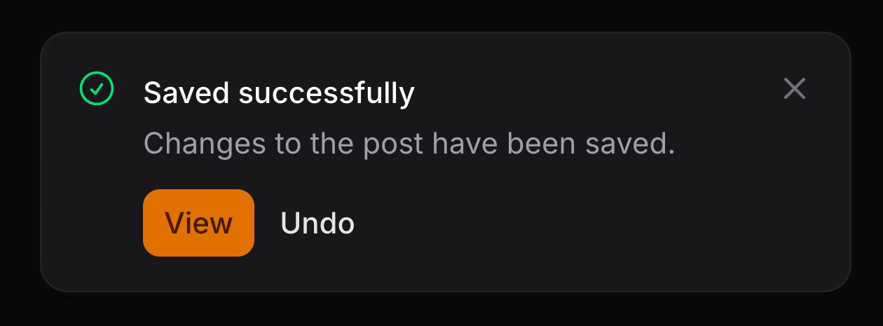 Notification with actions