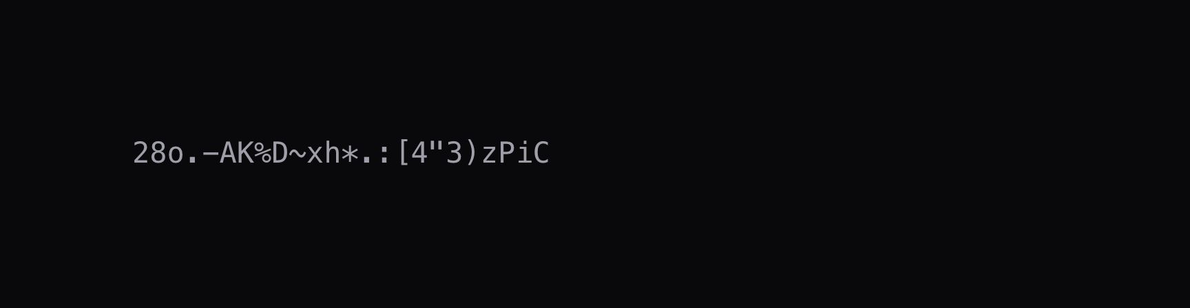 Text entry in a monospaced font