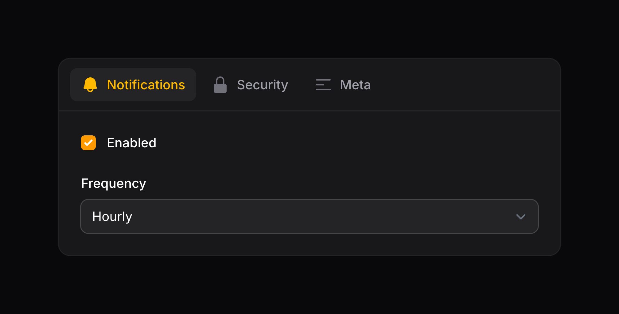 Tabs with icons