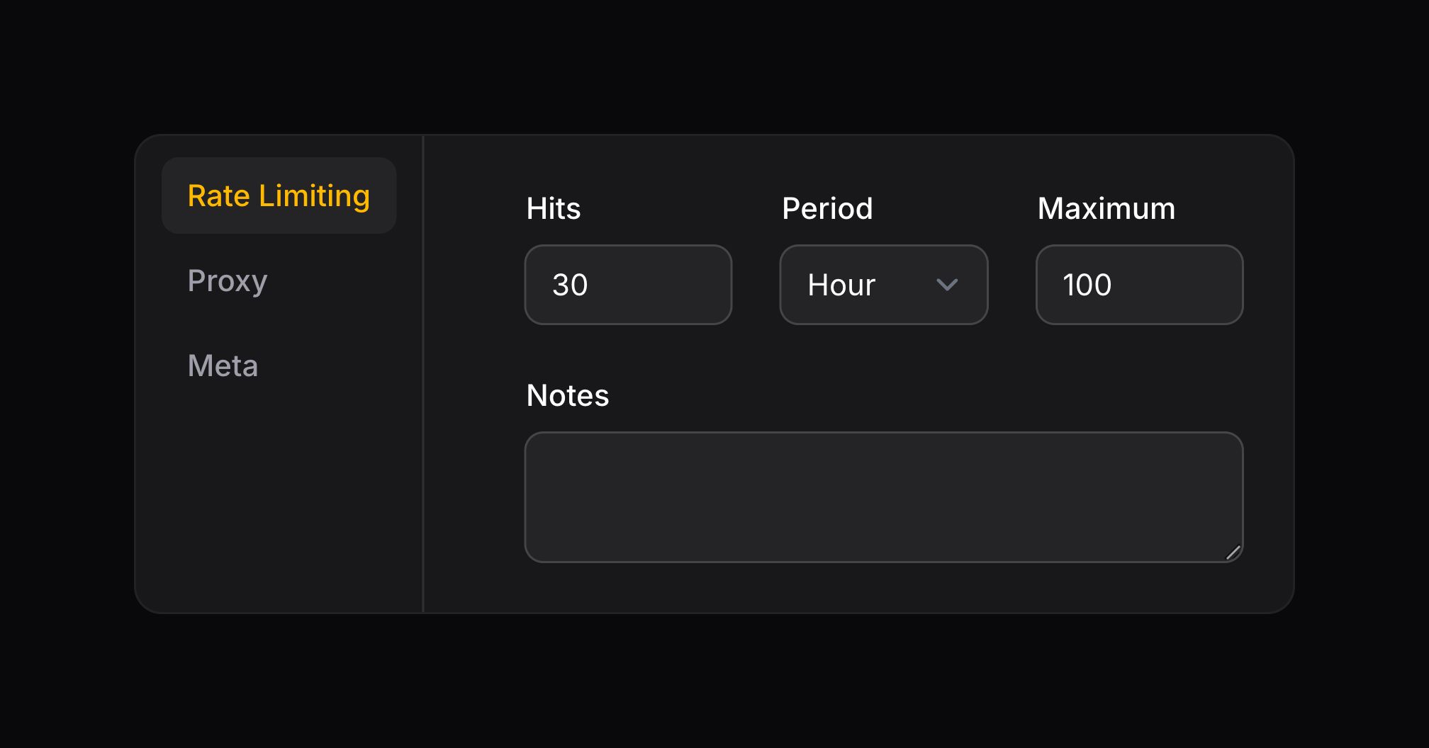 Vertical tabs