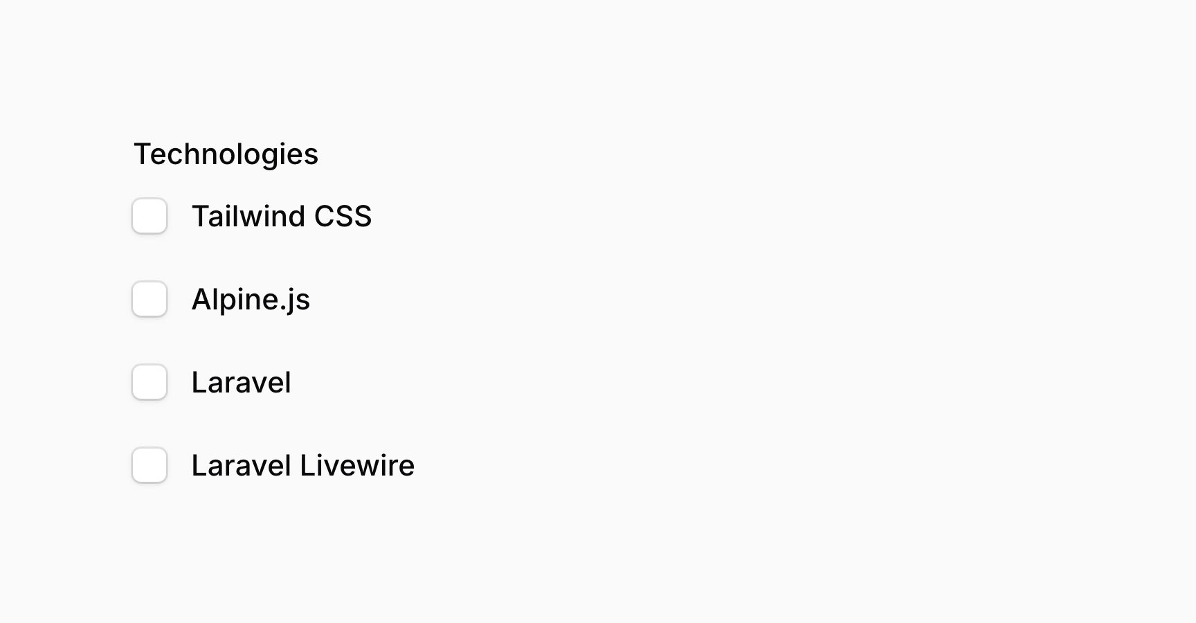 Checkbox list