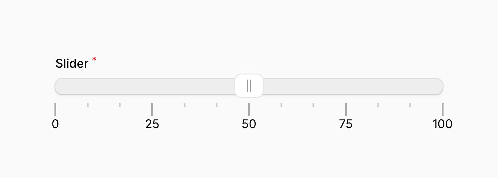 Slider with a set number of pips