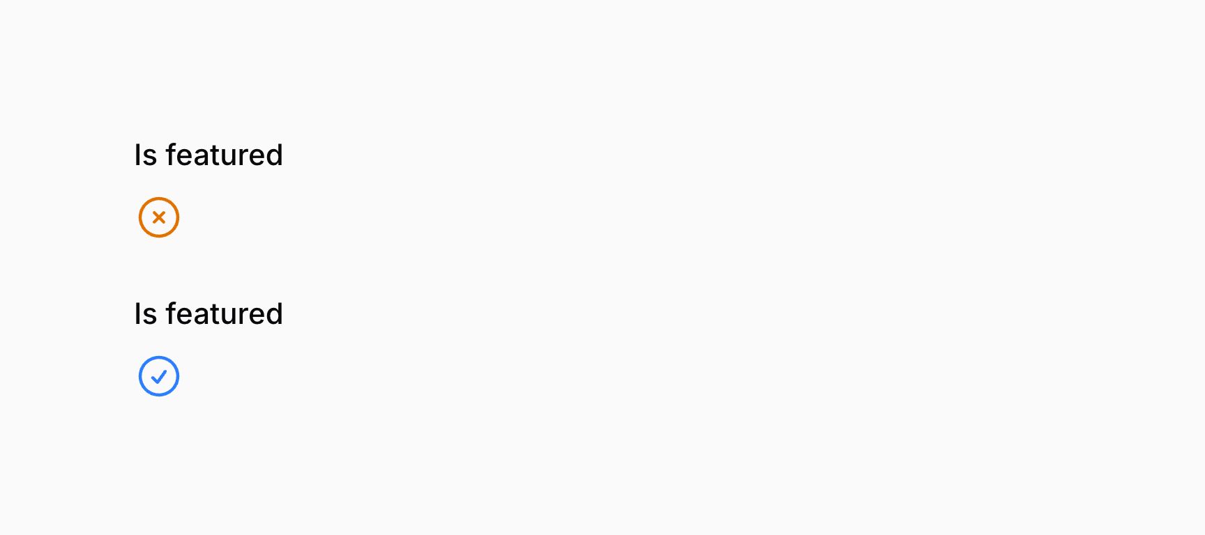 Icon entry to display a boolean with custom colors