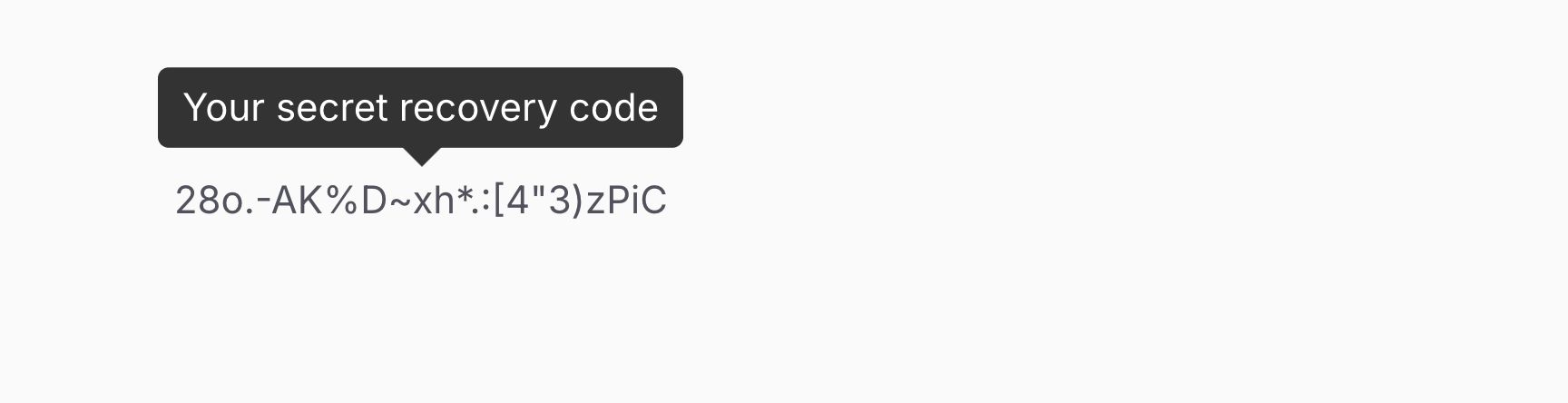 Text with a tooltip