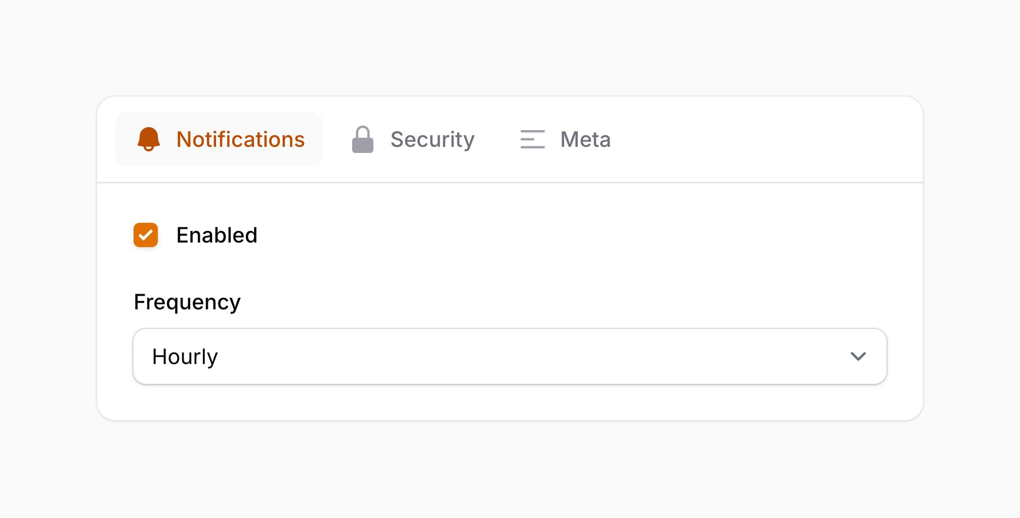 Tabs with icons